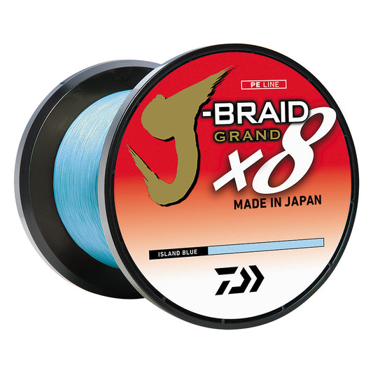 Daiwa J-BRAID x8 GRAND Braided Line - 15 lbs - 300 yds - Island Blue [JBGD8U15-300IB]